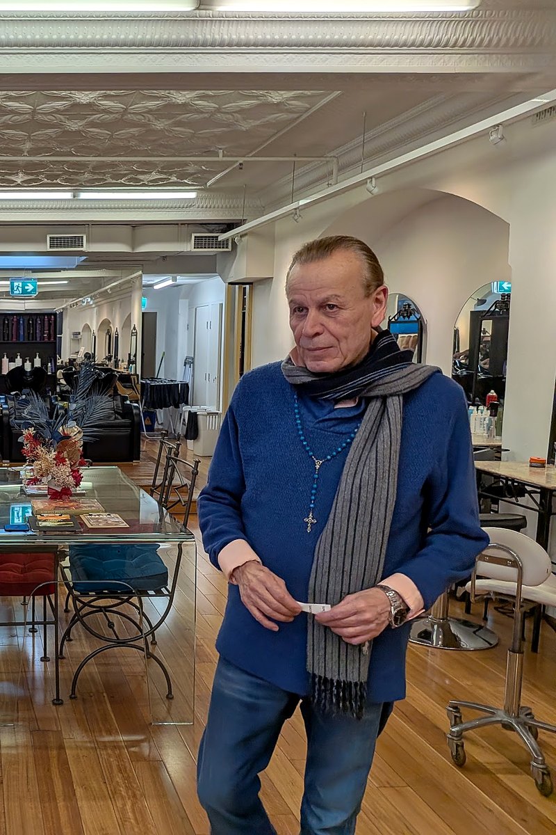 Eddie in the salon